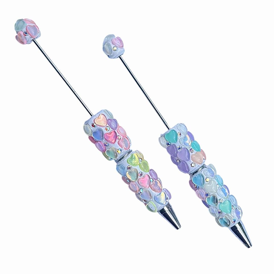 Love Heart Clay Beadable Pen Blanks