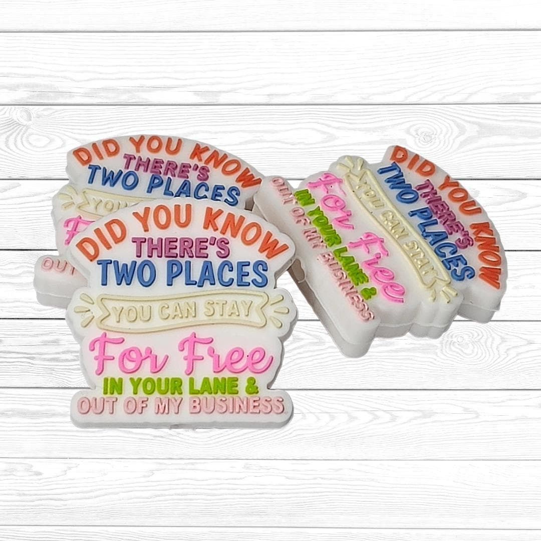 101 Two Places You Can Stay for Free Focal Bead, Funny Focal Beads, Funny Sayings Focal Beads, Sarcastic Focal Beads