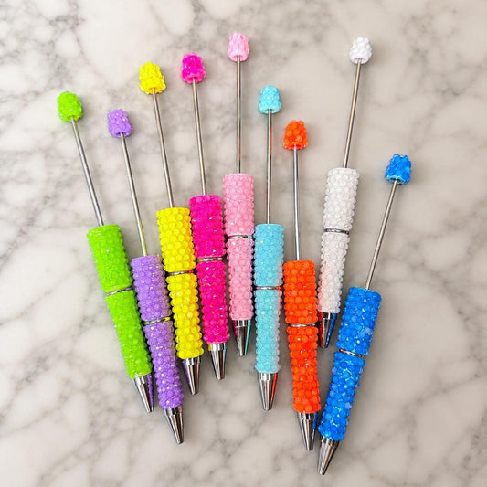 Jelly Rhinestone Beadable Pens