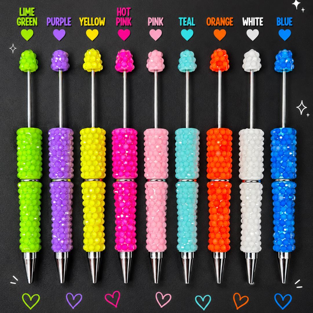 Jelly Rhinestone Beadable Pens