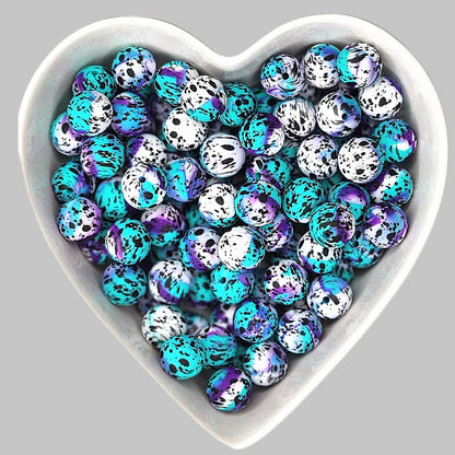 15mm Multi-Color Jasper Silicone Beads