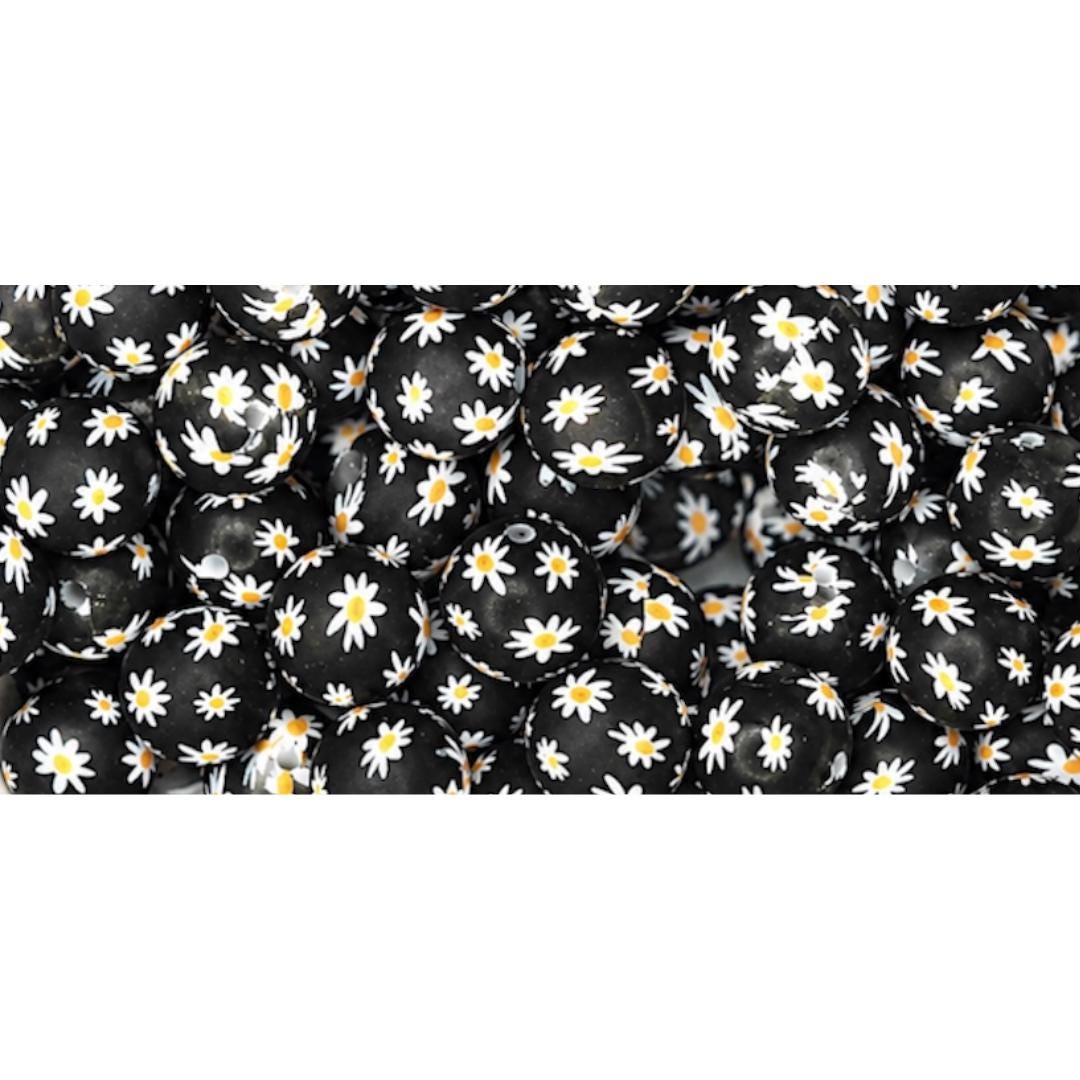 15mm Daisy Silicone Beads