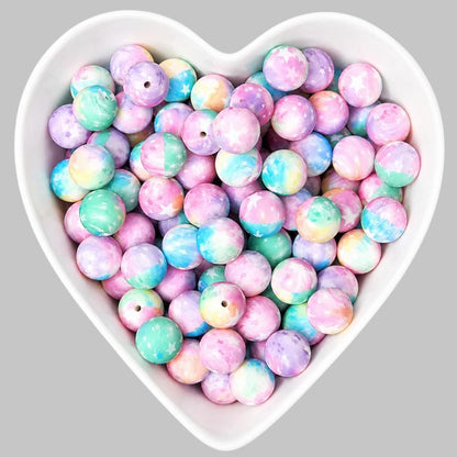 15mm Starry Sky Silicone Beads