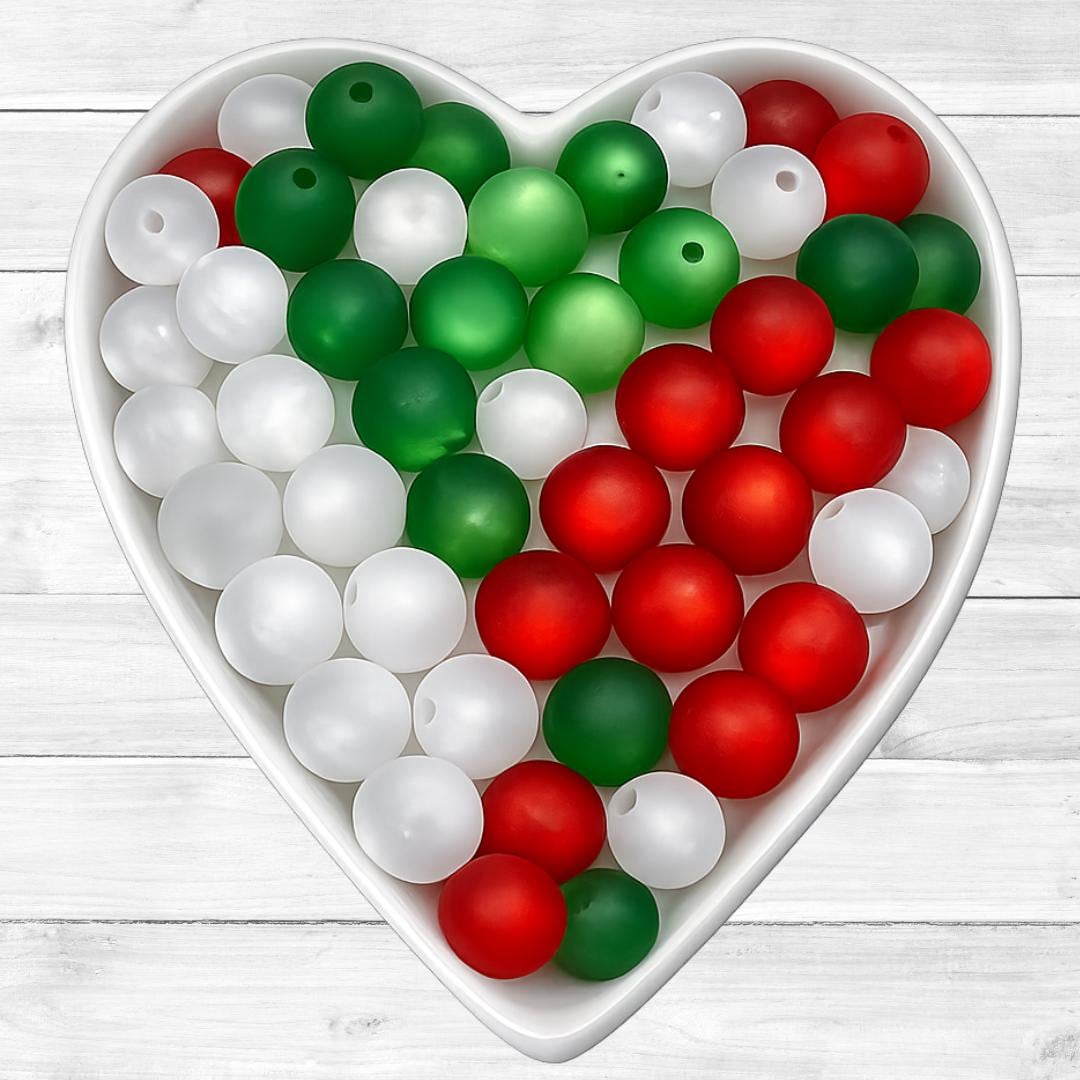 16mm Cat Eye Beads Christmas Mix (10 pack)