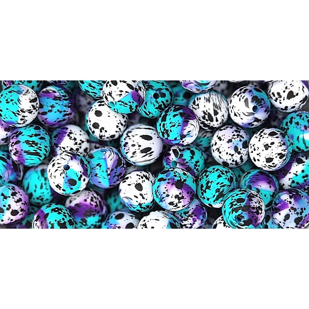 15mm Multi-Color Jasper Silicone Beads