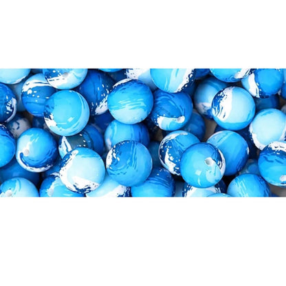 15mm Ocean Waves Silicone Beads