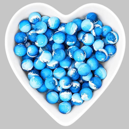 15mm Ocean Waves Silicone Beads