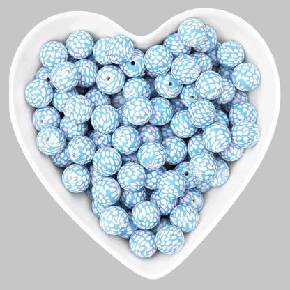 15mm Speckled Silicone Beads