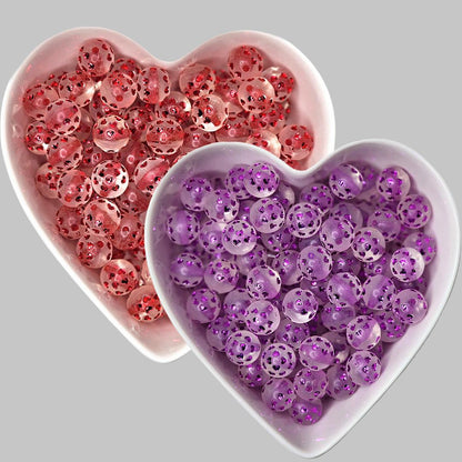 16mm Shiny Color Hearts Beads