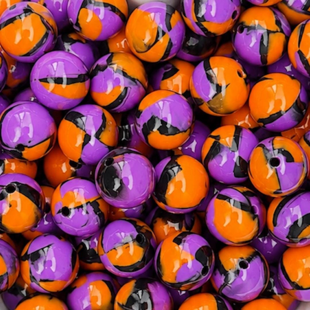 15mm Witch's Brew Glossy Swirl Beads