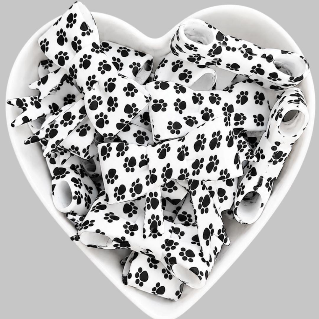 Paw Print Large Bow Focal