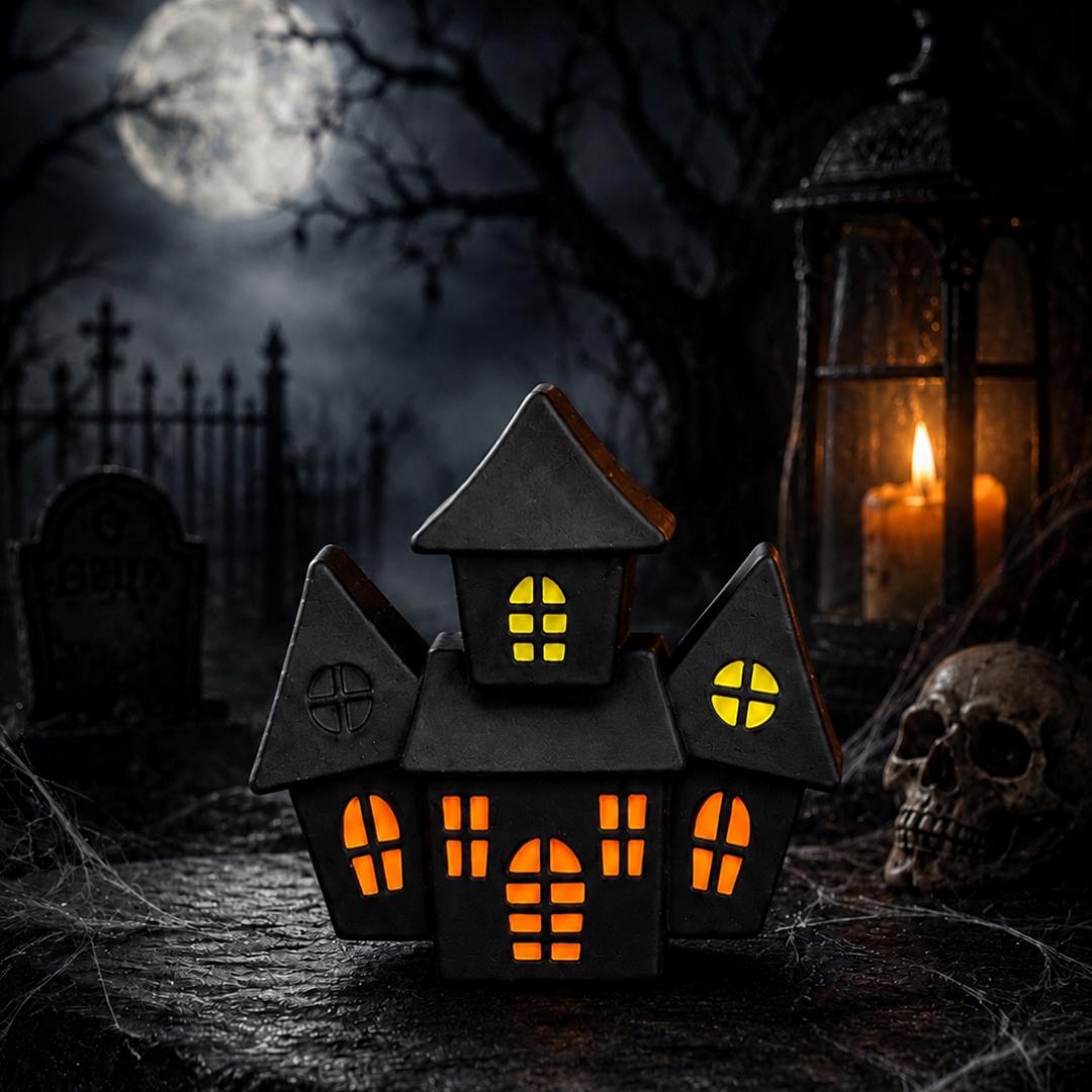 3D Haunted House Focal Bead
