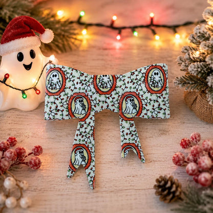 Christmas Ghost Large Bow Focal