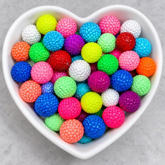 16mm Rhinestone Clay Luminous Beads