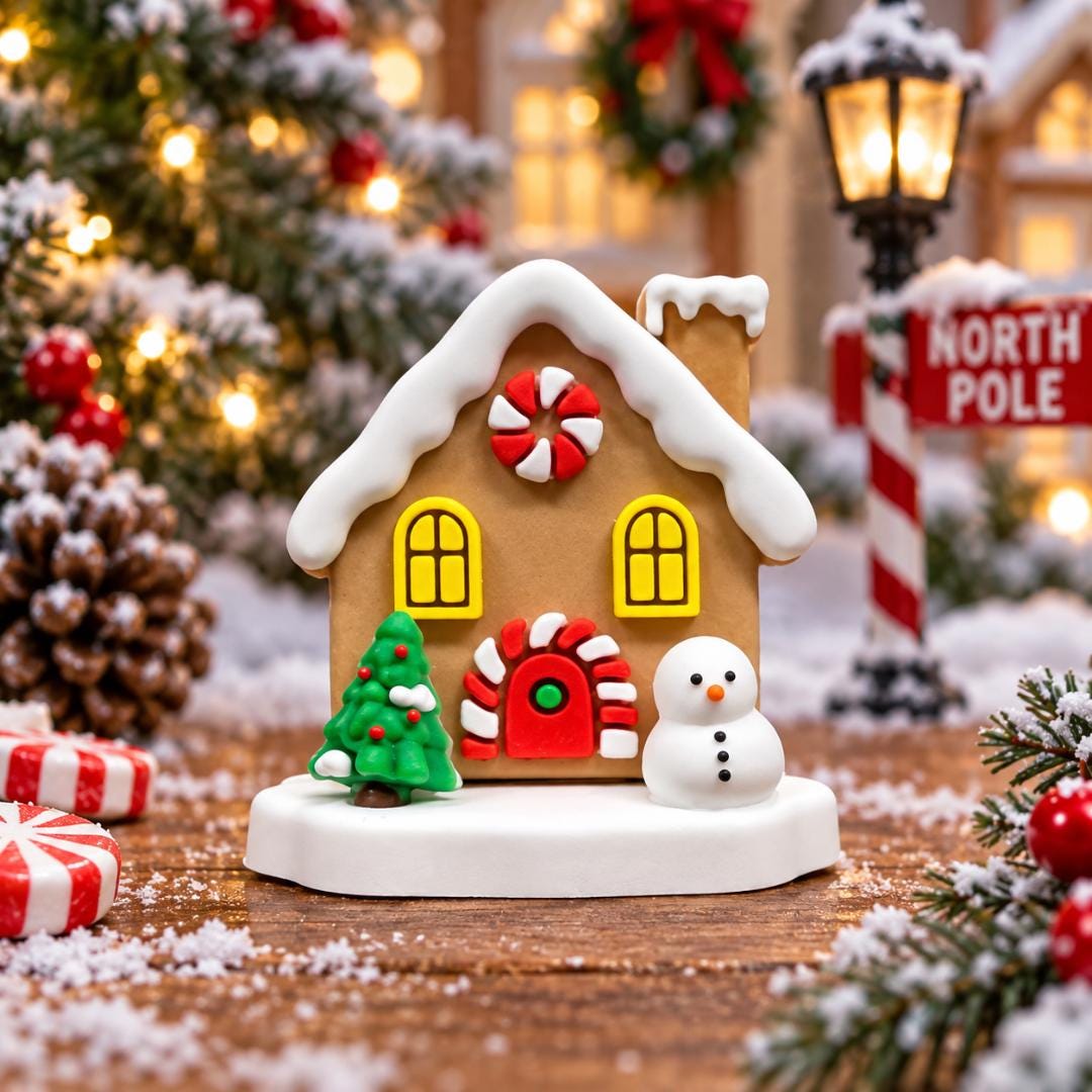 3D Gingerbread House Focal Bead
