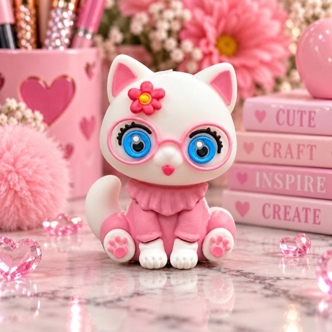 3D Cat Focal Bead