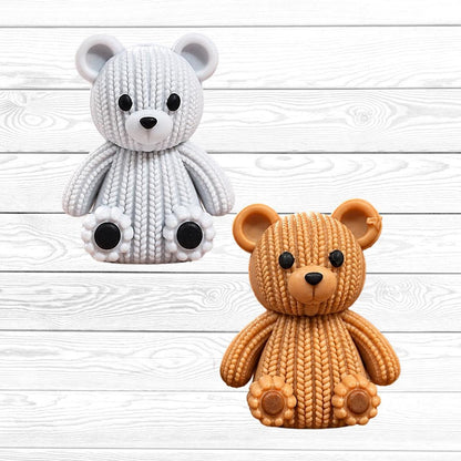 3D Knitted Teddy Bear Focal Bead