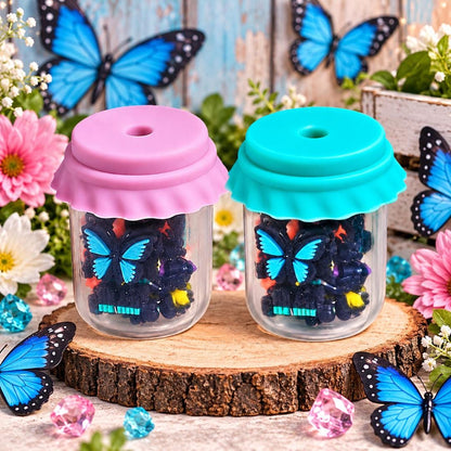 Butterflies Shaker Jar Bead