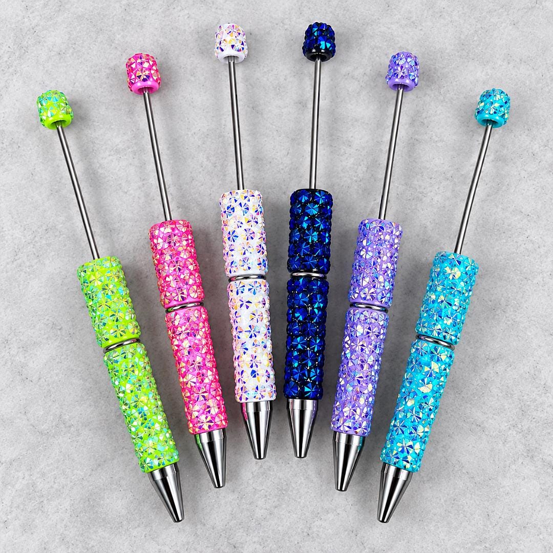 Snowflake Rhinestone Beadable Pen Blanks