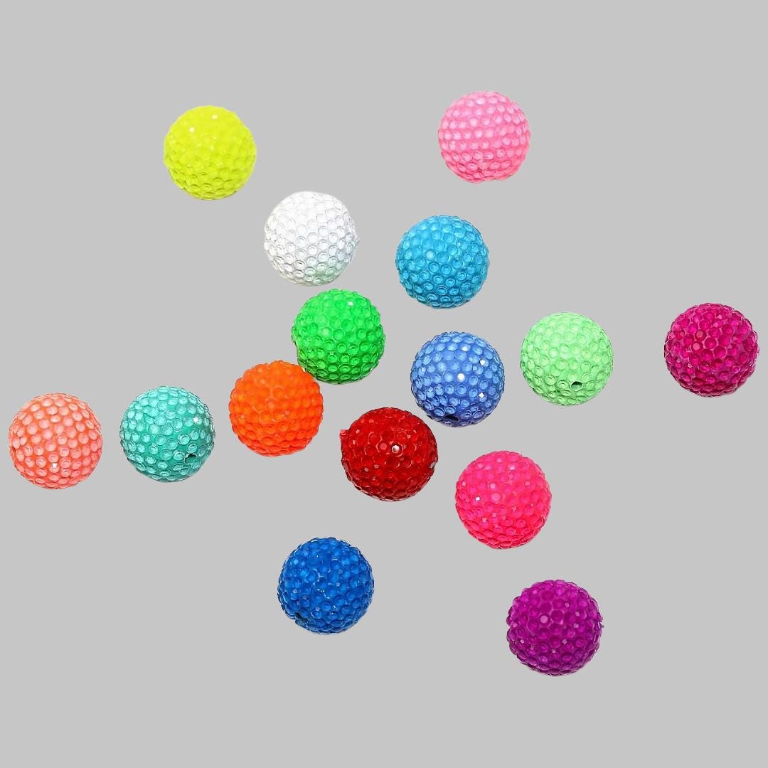 16mm Rhinestone Clay Luminous Beads