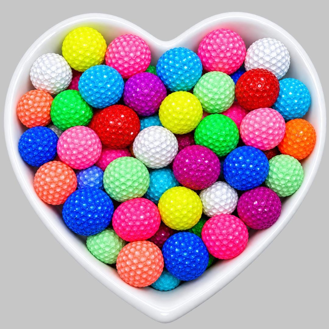 16mm Rhinestone Clay Luminous Beads
