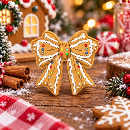 Gingerbread Bow Focal Bead