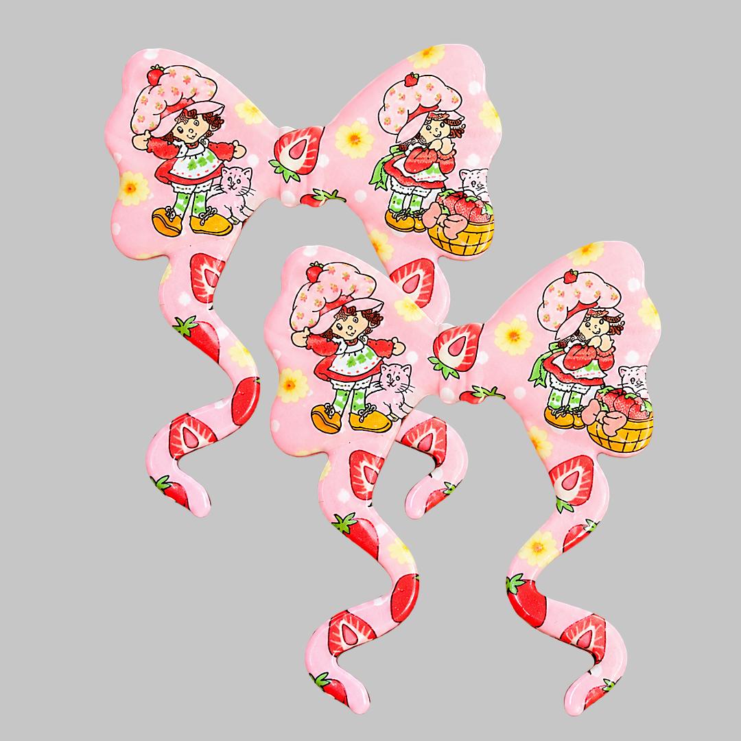 Strawberry Girl Large Bow Focal