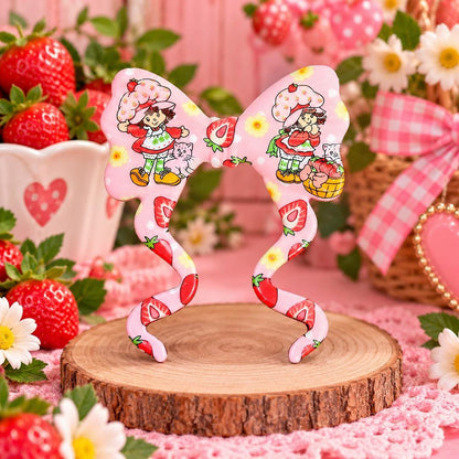 Strawberry Girl Large Bow Focal