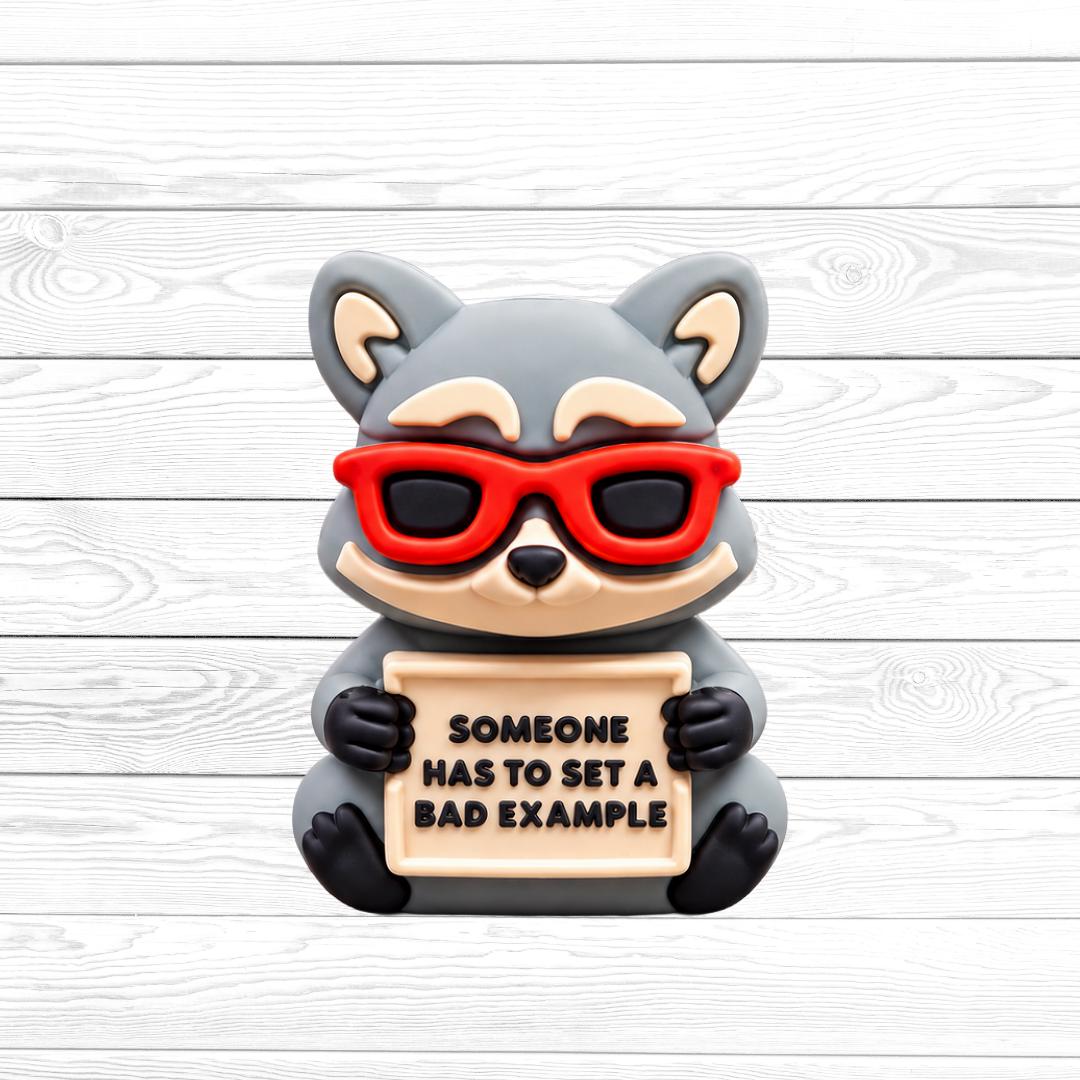 3D Raccoon Focal Bead