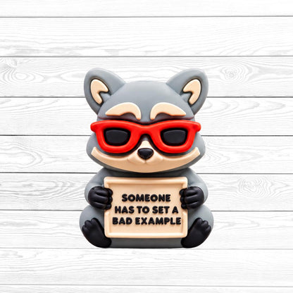 3D Raccoon Focal Bead