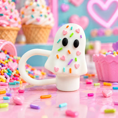 Sprinkles Ghost Straw Topper